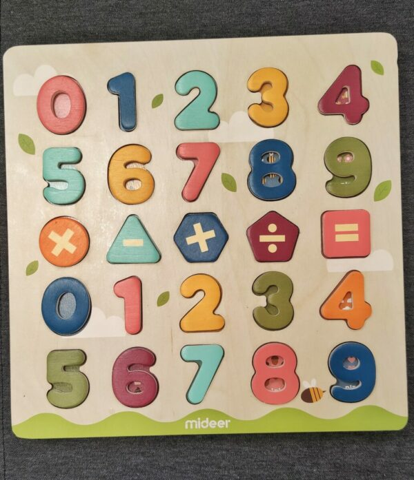 Dřevěné vkládací puzzle čísla - Image 2